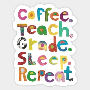 Teach word collage Sticker